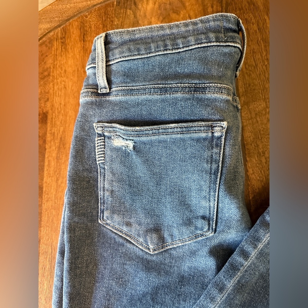 PAIGE Womens Cindy Straight Leg Jeans High Rise Denim Button Fly Blue Size 29 - Picture 5 of 6